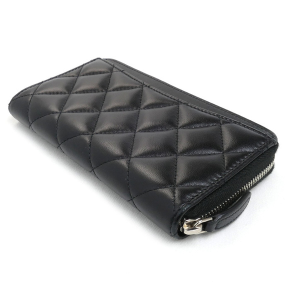 Chanel Black Wallet Long Zip Matelasse - Picture 1 of 7